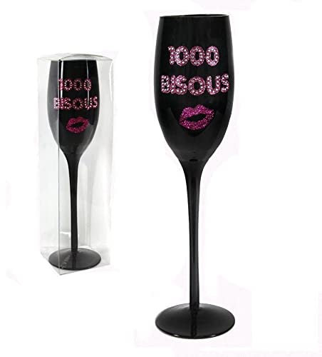 Flute Champagne noire 1000 Bisous