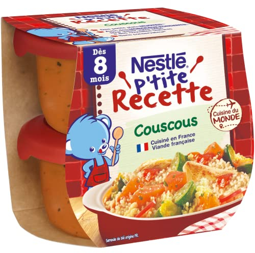 Nestlé Bébé P'tite Recette - Petits Pots Bébé - Couscous - Dès 8 mois - 2x200g