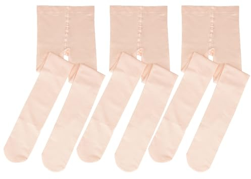 Balletto e Danza Collant Calze per Ballerine per Bambini e Adulti 3 Paia Rosa L