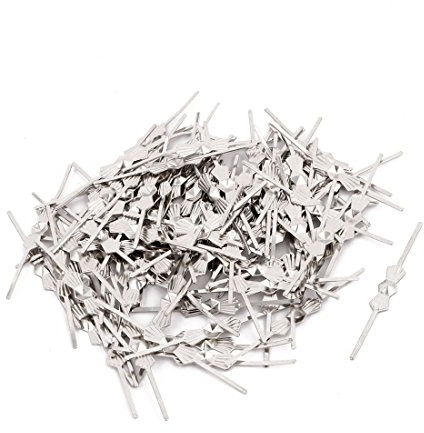 sourcing map 100Pcs Chrom Ton 45mm Länge Kronleuchter Verbinder Clip Befestigung Kristall