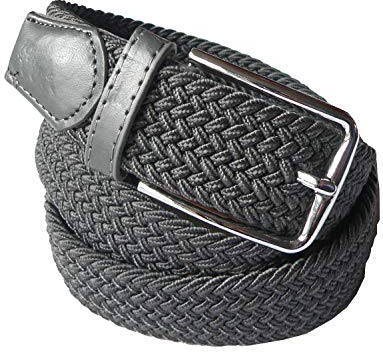 LisaModa Unisex Stretch Flechtgürtel in vielen Farben (Anthrazit, 85-115)