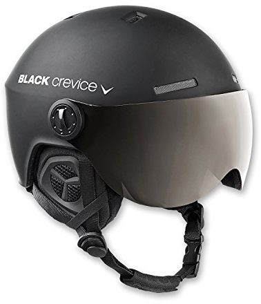 Black Crevice Skihelm Arlberg mit 2 Visier, schwarz, S (51-53)