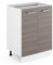 Vicco Küchenunterschrank R-Line, Küchenkommode, Grau/Weiß, 60 cm ohne Arbeitsplatte