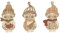 Kuhnert Drechslerei Schmuckanhänger/Baumschmuck - Motiv: Wintereulen im 6er Set - Höha: ca. 7 cm - Made in Germany