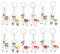 Amosfun 12Pcs Alpaka Keychain für Alpaka-Thema-Partei Bevorzugt Schulkarnevalsbelohnungs-Parteibeutel-Geschenkfüller