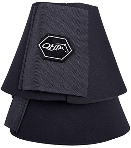 QHP Hufglocken Neopren Springglocken (XXL, Schwarz)