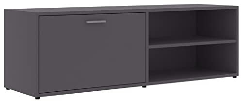 vidaXL Mueble de TV Salón Comedor Mesa Centro Televisión Televisor Equipo de Música Armario Bajo Almacenaje Soporte de Contrachapada Gris 120x34x37cm