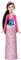 Disney Prinzessin Schimmerglanz Mulan Puppe, Modepuppe mit Rock und Accessoires, Spielzeug für Kinder ab 3 Jahren