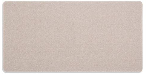 Floordirekt Stufenmatten London | Halbrund oder Eckig | Treppenmatten in 11 Farben | Strapazierfähig & pflegeleicht | Stufenteppich für Innen (Beige, Eckig, ohne Lippe, 23,5 x 65 cm)
