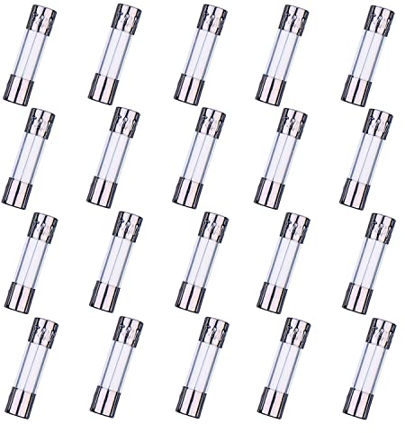 HUAREW F4AL250V 20 Stück 5x20mm flinke Glass icherung 4A 250V 0,2x0,78 Zoll zeitverzögerte Sicherung (Packung mit 20 Stück)