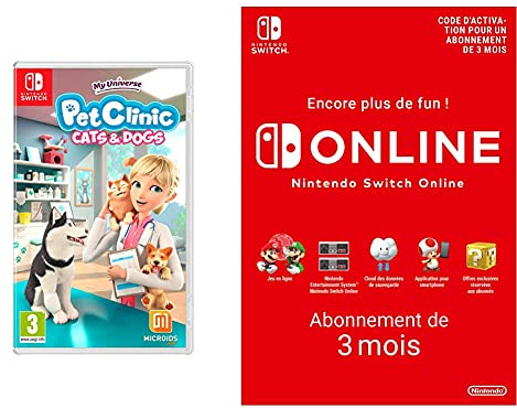 My Universe: Pet Clinic Cats & Dogs (Nintendo Switch) & Nintendo Switch Online - Abonnement 3 Mois | Code de téléchargement (Switch)