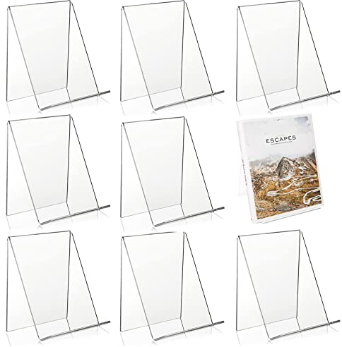 ZCXG 8PCS Klarer Buchständer aus Acryl,Warenträger als Buchstütze und Aufsteller,Transparenter Acryl Tablet Halter zum Anzeigen von Fotos, Büchern, Noten, Notebooks, Handwerk, Kunstwerken