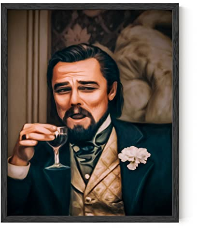 HAUS AND HUES Leonardo Dicaprio Meme-Poster – TV-Wandkunst, lustige Meme-Poster für Jungs, Wohnheim, Meme-Malerei, Wandposter, lustige Poster für Teenager, Studentenwohnheim-Poster für Jungs