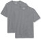 Amazon Essentials T-shirt à coupe ajustée, manches courtes et col roulé Homme, Lot de 2, Gris Chiné, XS