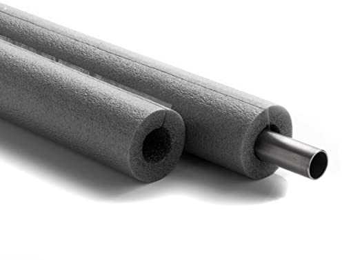 Climatube Rohrisolierung PE selbstklebend 25mm Isolierung Isolierschlauch 100% GEG 15mm Rohr(Ø) x (Isolierung) |1m Stange, Grau