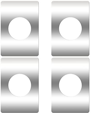 4 Pcs Stainless Steel Door Hole Cover Plate, Door Reinforcement Plate, Rectangle Door Knob Hole Fixing Cover