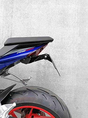 Kennzeichenhalter GroFaTec Evo für Aprilia Tuono 660 Bj 2020-2024 RS660 Kennzeichenträger Twin Nummernschild Träger Halter kurzes Heck Heckumbau 660tuono Porta Targa