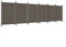 vidaXL Paravent 6-TLG. Raumtrenner Raumteiler Trennwand Umkleide Sichtschutz Spanische Wand Wohnzimmer Schlafzimmer Anthrazit 520x180cm Stoff