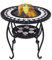 ZEYUAN Feuertisch Mosaik Keramik Schwarz und Weiß 68 cm, Heizpilz Gas Terrasse, Feuerstelle Outdoor, Terrassenheizer, Tisch Kamin