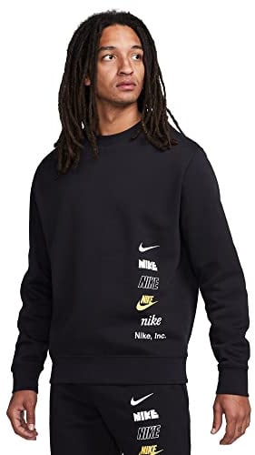 NIKE DX0781-010 M NK Club + BB Crew MLOGO T-Shirt Herren Black Größe XL