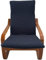 Dorian Home Kissenbezug für Poang-Sessel, aus elastischer Stricktechnik, praktischer Bezug, maschinenwaschbar, bügelfrei (Jeans)