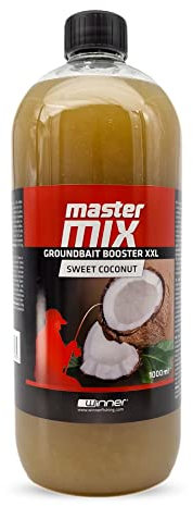 Tandem Baits Karpfen Futter Angelfutter Attraktor Master Mix Groundbait Booster XXL 1000 ml Kokosnuss Süßigkeit