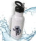 timalo® Trinkflasche für Kinder personalisiert mit Namen | auslaufsichere Edelstahl Sportflasche Kindergarten Geschenk für Jungen und Mädchen 400mL | Astronaut