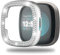 Miimall Hülle Kompatibel mit Fitbit Versa 4 Hülle/Fitbit Sense 2 Hülle, Glitzer Strass Diamant Harter PC Schutzrahmen Stoßfest Damen Schutzhülle für Fitbit Versa 4/Fitbit Sense 2 -Silber