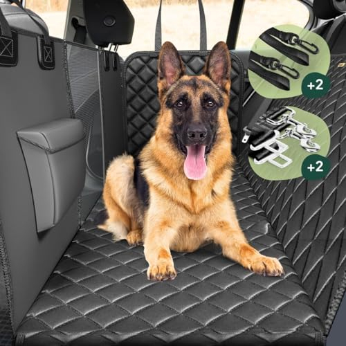 Die Bellende Katze Hundedecke Auto Rückbank und Kofferraum - Hundedecke wasserdicht und Kratzfest - Universal hundesitz Auto - Autoschöndecke Hund Rücksitz - Schwarz