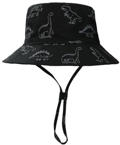 DRESHOW Unisex Baby Kleinkinder Sonnenhut Kappe Mütze Fischerhut Strandhut Kinder Baby Stern Sommerhut UV Schutz UPF 50+, Age 2-4 Jahre, Size 52cm