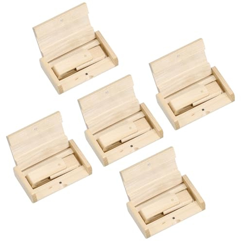 5 unidades de unidad flash USB de madera, lápiz de memoria USB con caja de madera (madera de arce giratoria, 3.0, 32 GB)