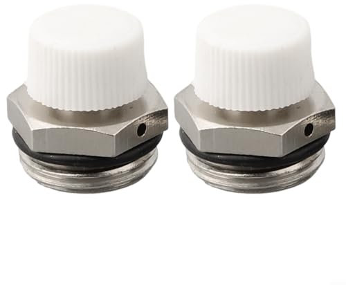 ZAMETTER 2Pcs 1/8,1/4,3/8,1/2,3/4-Inch Manual Radiator AIR Vent Bleed Valve,Radiator Air Venting Valve(1/2)