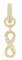 Amor Charm 925 Sterling Silber Damen Charms, mit Zirkonia synth., 2,1 cm, Weiß, Infinity, Kommt in Schmuck Geschenk Box, 2038554