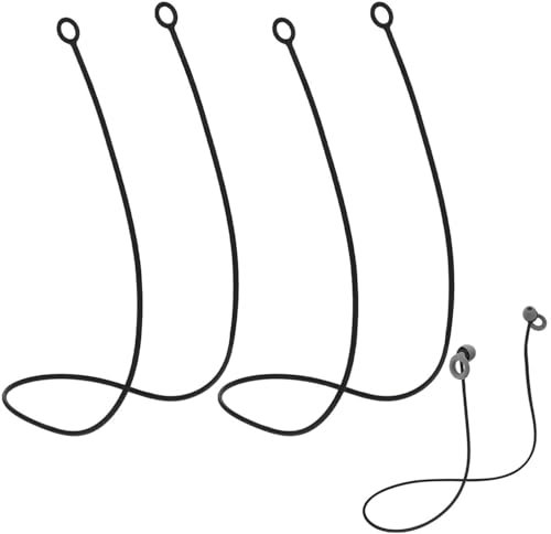 2 Pack Silicone Connector Cord with Removable Tips, Adjustable Lanyard Link Chain for Secure and Comfortable Fit, Accessories for Safety (Earplugs Not Included)