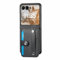 Huzhide for Motorola Moto Razr 50 Ultra 5G Phone Case, Wristband Design DV Mode Grip Shockproof Phone Case with Kickstand Card Holder Slim Protective Back Cover for Moto Razr 50 Ultra 5G 2024, Black