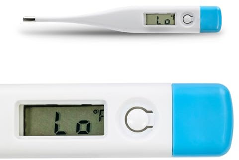 Termómetro digital con pantalla grande, punta flexible, medición rápida y precisa