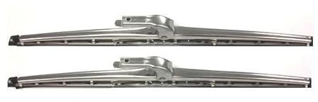 2 Spazzole Tergicristalli Cromate attacco grande mm.10 (NON ORIGINALI) COMPATIBILI con 500 Cinquecento D'EPOCA F - L - R prodotte dal 1965 in poi Coppia Spazzola Tergi Cristallo - 605/11CR
