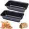 WhizNook 2 Piezas Molde para Pan 15.5x8.5x4 cm, Rectangular Molde Antiadherente para Pan de Acero al Carbono, Molde para Hornear Pan para Horno, Molde Pan de Molde, para Pasteles y Panes