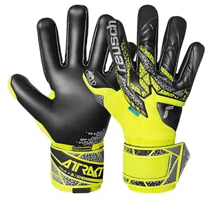 Reusch Goalkeeper Gloves for Men Adults | Extra Strong Grip, Slim Fit and Great Stability | Breathable | For Training and Matches | Attrakt Gold X NC