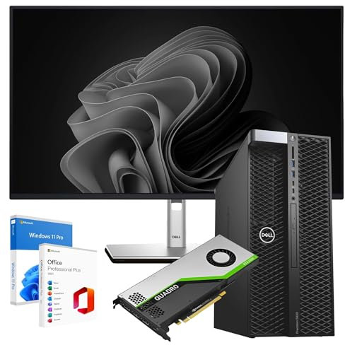 Computers Parts PC fisso Desktop Workstation completa Precision 5820 W2125 fino a 3.90 Ghz 32 GB Ram SSD 1 Tera RTX 4000 Monitor 27 Pollici Ms Office 2021 (Ricon