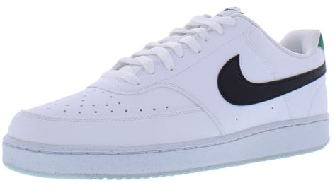 Nike Mens Court Vision LoSneaker, White/Black/Malachite/White-white, 9.5 UK