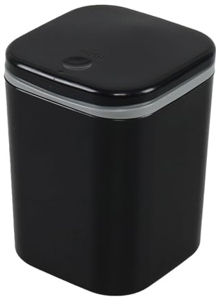 Bblina 2 Liter Mini Desktop Trash Bin, Plastic Waste Bin, Black