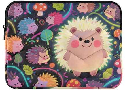 Laptop Sleeve Case 15-16 Inch Classy Laptop Sleeve Bag Colorful Hedgehog Computer Sleeve with Zipper for Work Journey