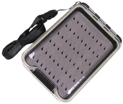 Sharplace Fliegenbox, wasserdicht, für Barsch, Forelle, Aufbewahrungsbehälter, Organizer, transparenter Deckel, tragbarer Tackle-Koffer,
