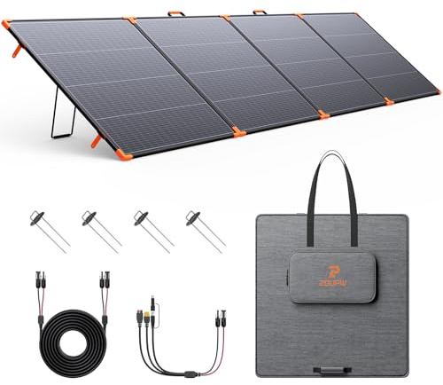 ZOUPW Panneau solaire portable bifacial 480 W, type N 16BB Chargeur solaire pliable avec diodes de dérivation pour EcoFlow Delta Bluetti Elite 100 Anker C1000, étanche IP68, 42,5 V, haute tension