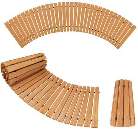 Whnbuij Gehweg aus Holz, rutschfest, einfach zu installieren, temporärer Weg im Freien, für Hochzeit, Campingplatz, Terrasse, Eingang, Pool, Umrandung, Gärtner, Enthusiasten, Landschaftsgärtner