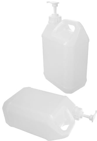 ARTSEWPLY 2pcs Large Refillable Plastic Shower Pump Dispenser Bottles for Hand Soap Bathroom Lotion Use