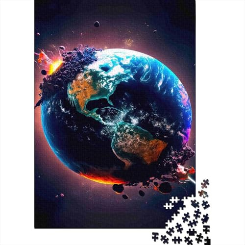 Earth Destruction Scene Puzzle 1000-teilige Schwer Puzzle Spielzeug Lernspiel Impossible Herausforderung Spielzeug Für Erwachsene Und Kinder in Bewährter 38x26cm/1000pcs