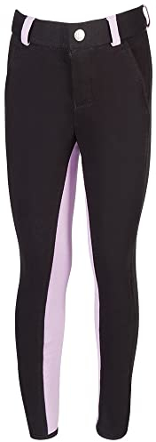 PFIFF 101249 Reithose Elisa, Vollbesatz, Kinder, Mädchen Schwarz/Lila 134