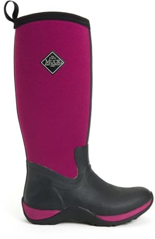 Muck Boots Women's Arctic Adventure Fleece Lined Waterproof Pull on Boot, Maroon, 3